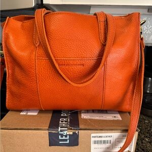 Portland Leather Lola EAST WEST Large Tote/ Crossbody NEW Koi